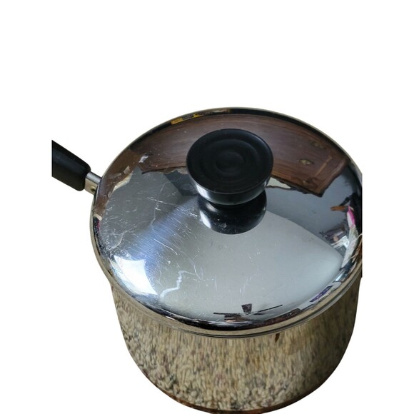 Vintage Revere Ware 1.5 Quart Saucepan Pan Pot Copper Bottom w/ Lid Clinton, IL - Picture 2 of 8